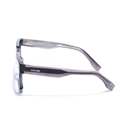 Obsidian | Voyage Grey Rectangle Eyeglasses for Men & Women (K027FMG8027)