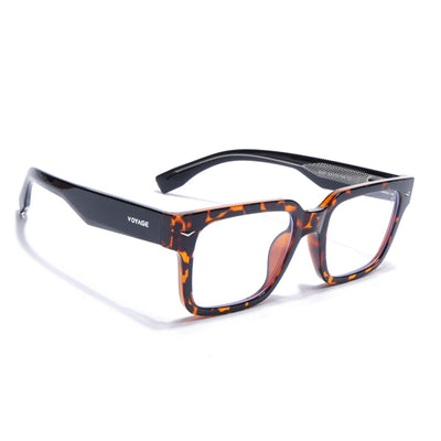 Obsidian | Voyage Demi Brown Rectangle Eyeglasses for Men & Women (K027FMG8028)