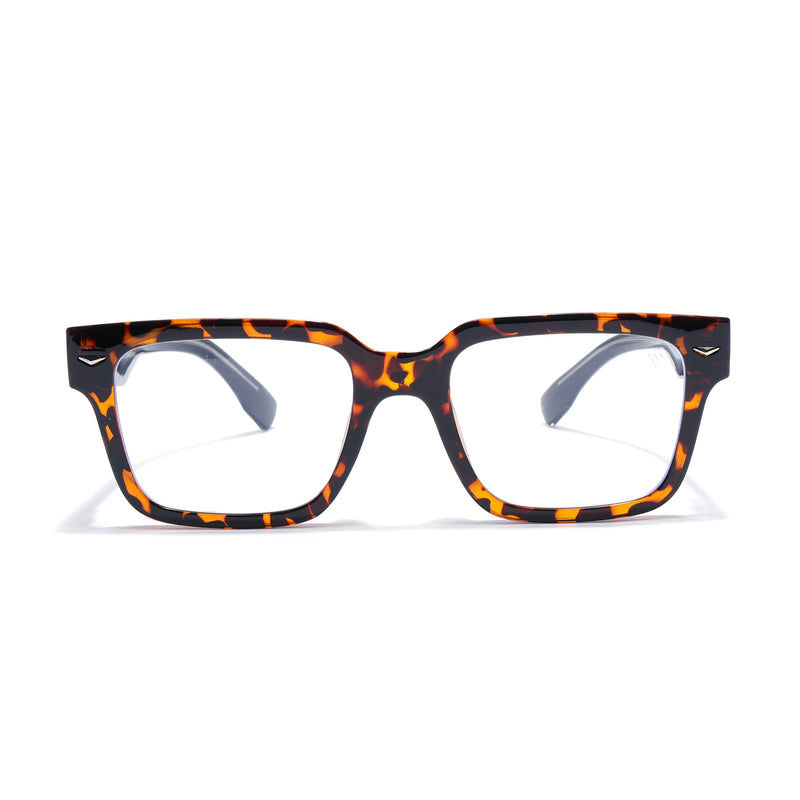 Obsidian | Voyage Demi Brown Rectangle Eyeglasses for Men & Women (K027FMG8028)