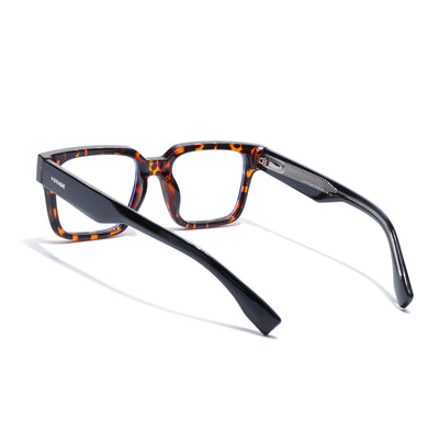 Obsidian | Voyage Demi Brown Rectangle Eyeglasses for Men & Women (K027FMG8028)