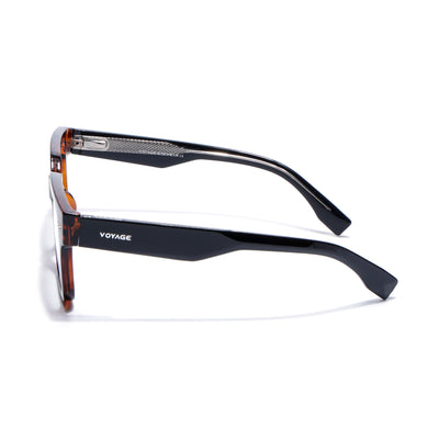 Obsidian | Voyage Demi Brown Rectangle Eyeglasses for Men & Women (K027FMG8028)