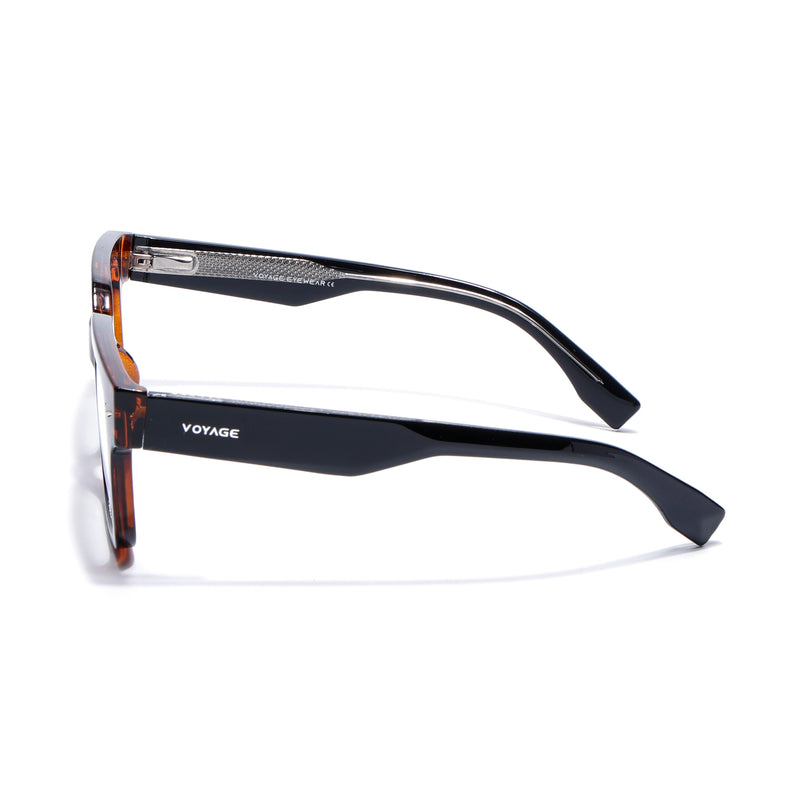 Obsidian | Voyage Demi Brown Rectangle Eyeglasses for Men & Women (K027FMG8028)