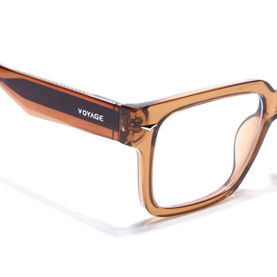 Obsidian | Voyage Brown Rectangle Eyeglasses for Men & Women (K027FMG8029)