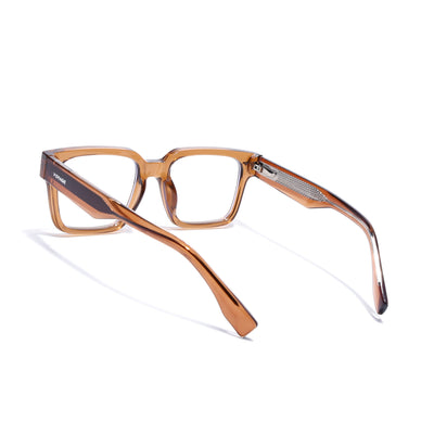 Obsidian | Voyage Brown Rectangle Eyeglasses for Men & Women (K027FMG8029)