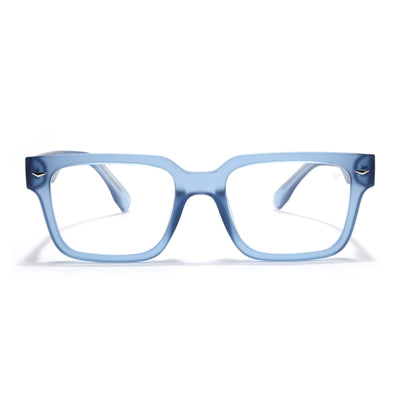 Obsidian | Voyage Blue Rectangle Eyeglasses for Men & Women (K027FMG8030)