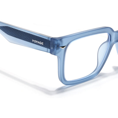 Obsidian | Voyage Blue Rectangle Eyeglasses for Men & Women (K027FMG8030)