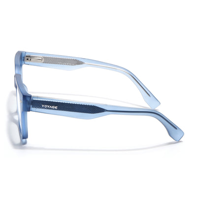 Obsidian | Voyage Blue Rectangle Eyeglasses for Men & Women (K027FMG8030)