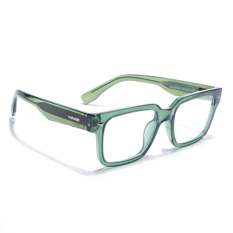 Obsidian | Voyage Green Rectangle Eyeglasses for Men & Women (K027FMG8031)