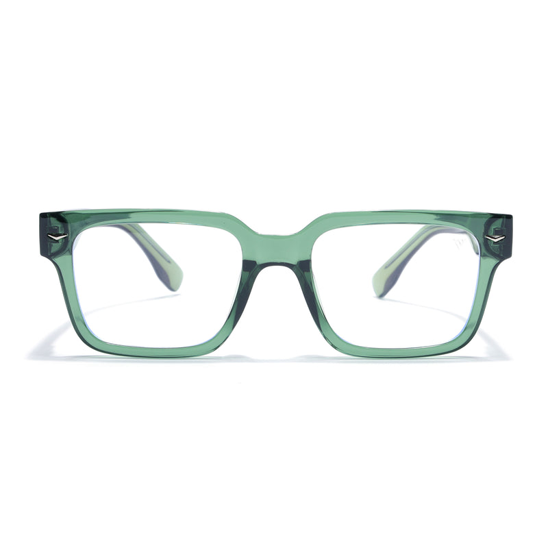 Obsidian | Voyage Green Rectangle Eyeglasses for Men & Women (K027FMG8031)