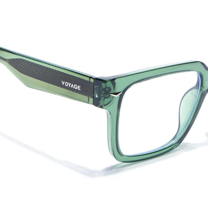 Obsidian | Voyage Green Rectangle Eyeglasses for Men & Women (K027FMG8031)