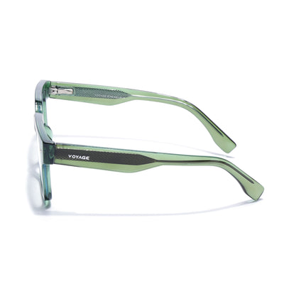 Obsidian | Voyage Green Rectangle Eyeglasses for Men & Women (K027FMG8031)