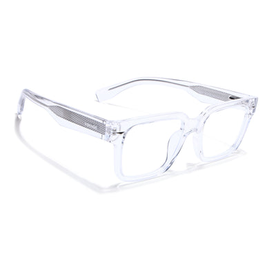 Obsidian | Voyage Transparent Rectangle Eyeglasses for Men & Women (K027FMG8032)