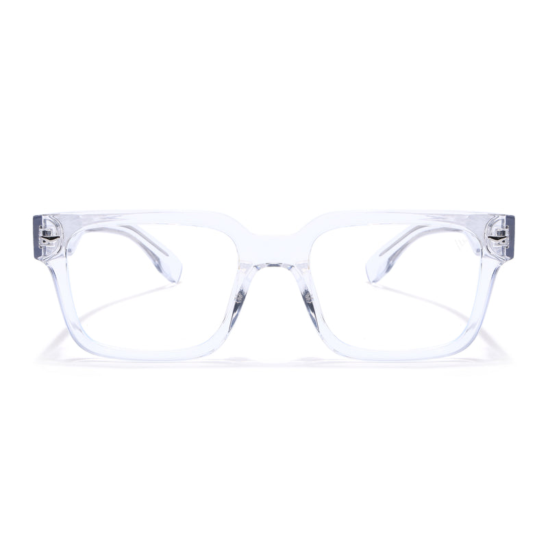 Obsidian | Voyage Transparent Rectangle Eyeglasses for Men & Women (K027FMG8032)