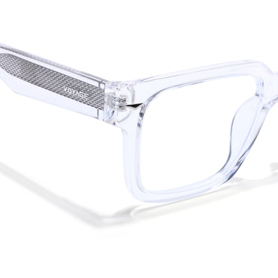 Obsidian | Voyage Transparent Rectangle Eyeglasses for Men & Women (K027FMG8032)