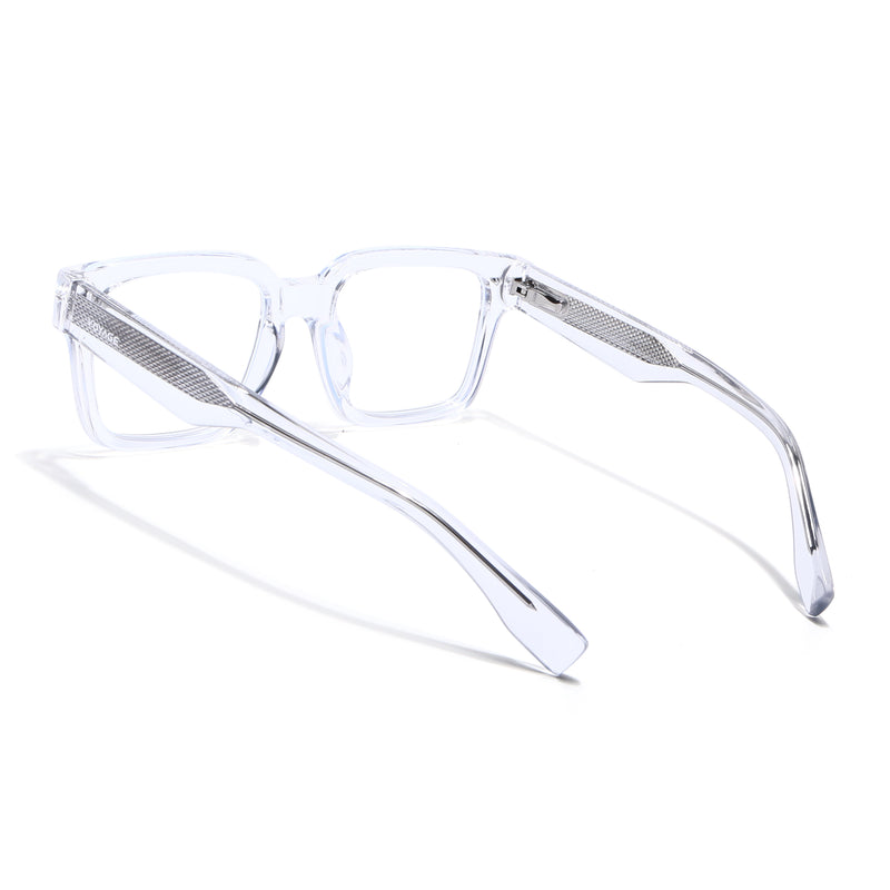 Obsidian | Voyage Transparent Rectangle Eyeglasses for Men & Women (K027FMG8032)