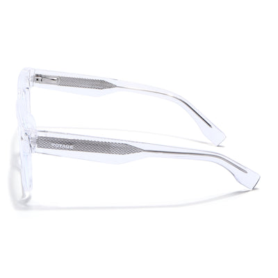 Obsidian | Voyage Transparent Rectangle Eyeglasses for Men & Women (K027FMG8032)