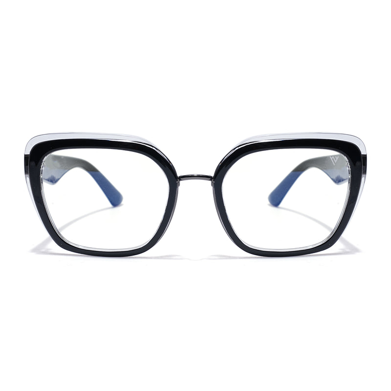 Voyage Black Cateye Eyeglasses for Women (K043FMG8580)