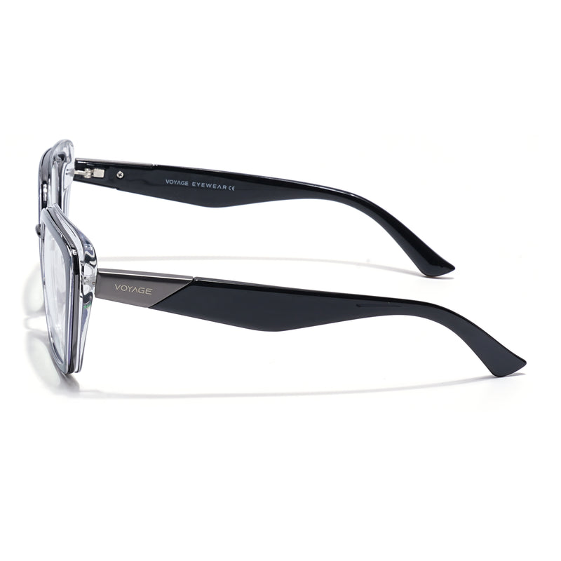 Voyage Black Cateye Eyeglasses for Women (K043FMG8580)