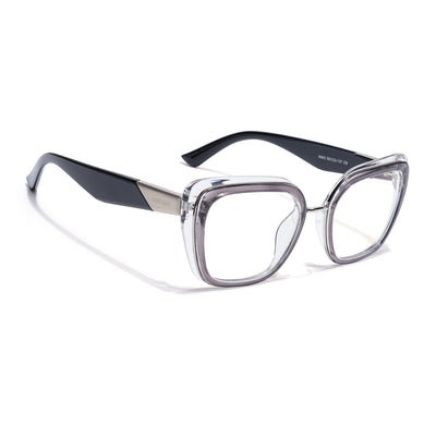 Elara | Grey Cateye Eyeglasses for Women (K043FMG8581)
