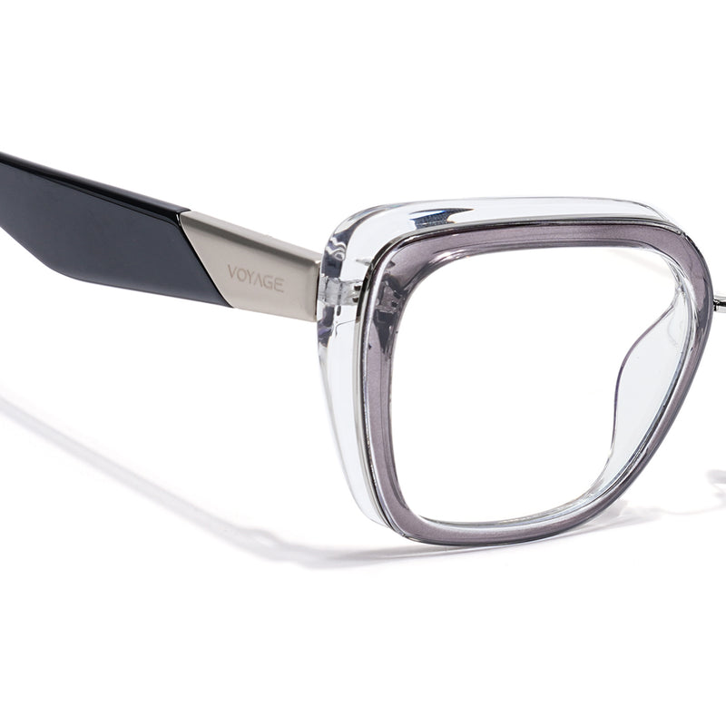 Voyage Grey Cateye Eyeglasses for Women (K043FMG8581)