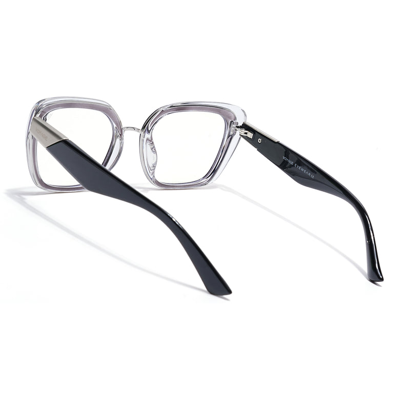 Voyage Grey Cateye Eyeglasses for Women (K043FMG8581)