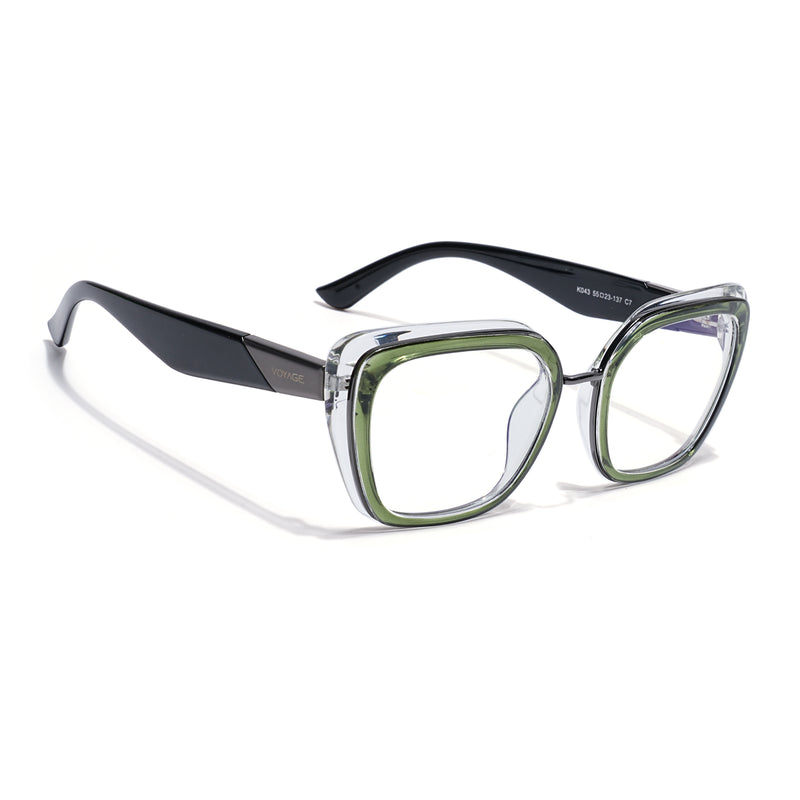 Voyage Green Cateye Eyeglasses for Women (K043FMG8582)