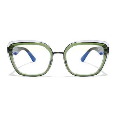 Elara | Green Cateye Eyeglasses for Women (K043FMG8582)