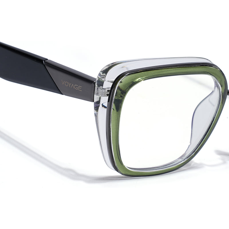 Voyage Green Cateye Eyeglasses for Women (K043FMG8582)