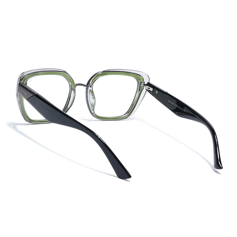 Voyage Green Cateye Eyeglasses for Women (K043FMG8582)