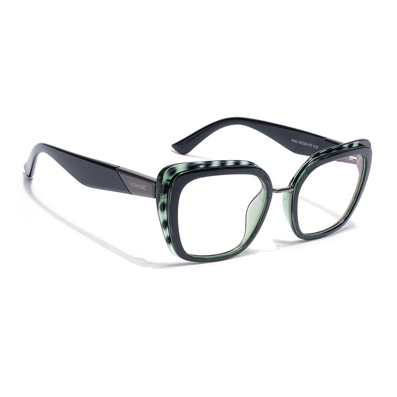 Voyage Demi Green Cateye Eyeglasses for Women (K043FMG8583)