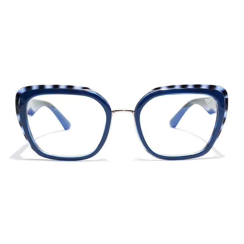 Voyage Demi Blue Cateye Eyeglasses for Women (K043FMG8584)