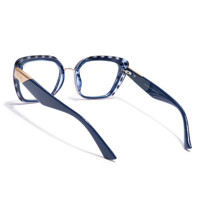 Voyage Demi Blue Cateye Eyeglasses for Women (K043FMG8584)