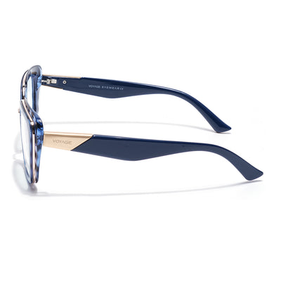 Voyage Demi Blue Cateye Eyeglasses for Women (K043FMG8584)