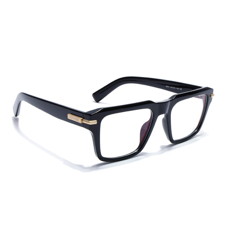 Obsidian | Voyage Black Wayfarer Eyeglasses for Men & Women (K047FMG8020)