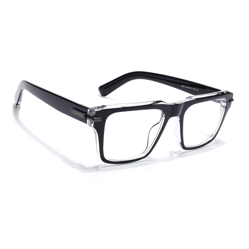 Obsidian | Voyage Black Wayfarer Eyeglasses for Men & Women (K047FMG8021)