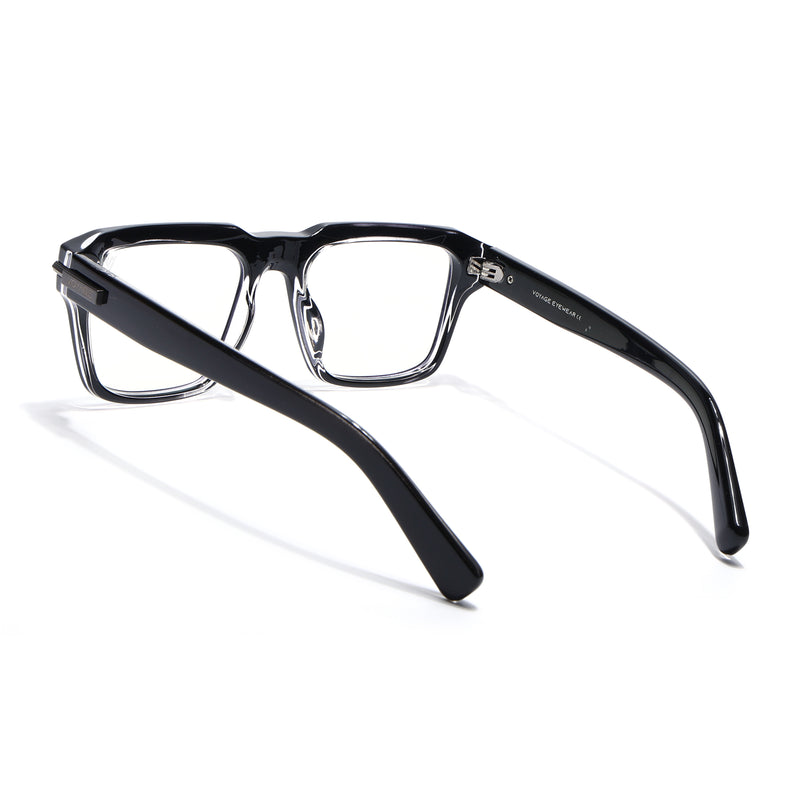 Obsidian | Voyage Black Wayfarer Eyeglasses for Men & Women (K047FMG8021)