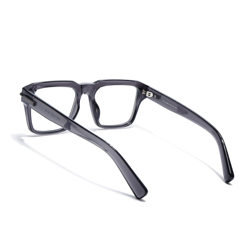 Obsidian | Voyage Grey Wayfarer Eyeglasses for Men & Women (K047FMG8022)