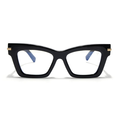 Voyage Black Cateye Eyeglasses for Women (K048FMG8990)