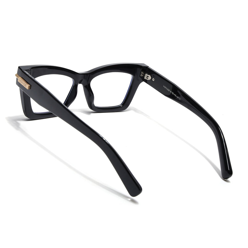 Voyage Black Cateye Eyeglasses for Women (K048FMG8990)