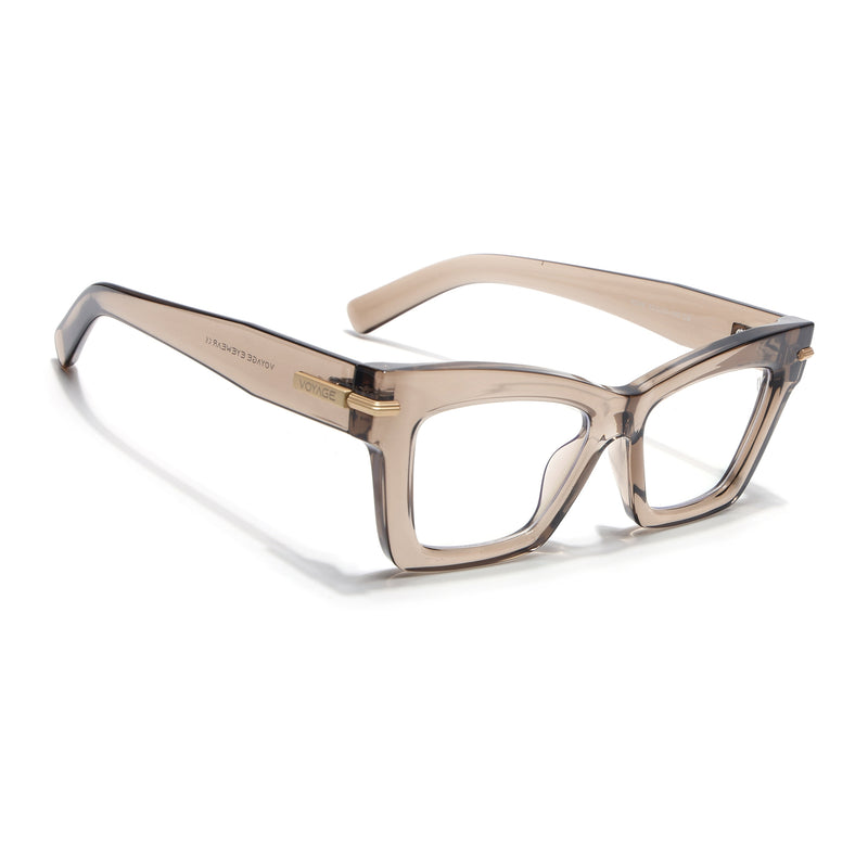 Voyage Brown Cateye Eyeglasses for Women (K048FMG8994)