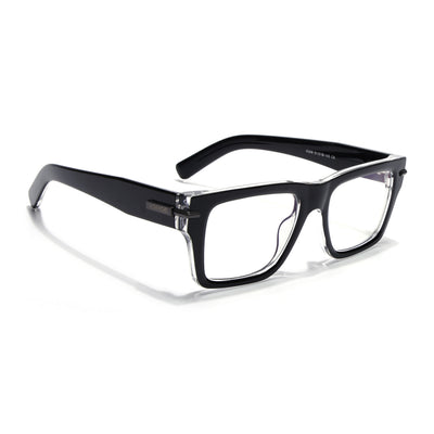 Obsidian | Voyage Transparent Black Wayfarer Eyeglasses for Men & Women (K049FMG7997)