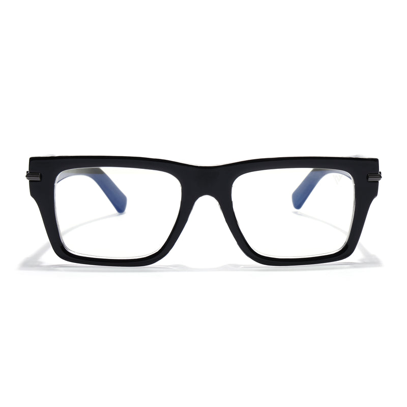 Obsidian | Voyage Transparent Black Wayfarer Eyeglasses for Men & Women (K049FMG7997)