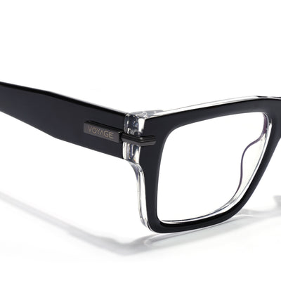 Obsidian | Voyage Transparent Black Wayfarer Eyeglasses for Men & Women (K049FMG7997)