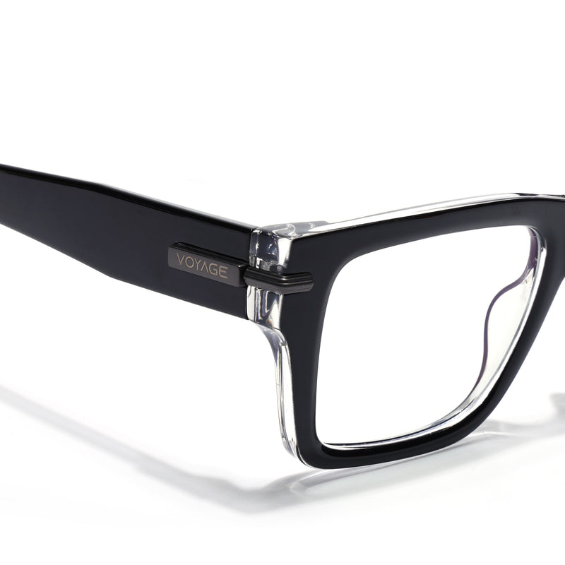 Obsidian | Voyage Transparent Black Wayfarer Eyeglasses for Men & Women (K049FMG7997)