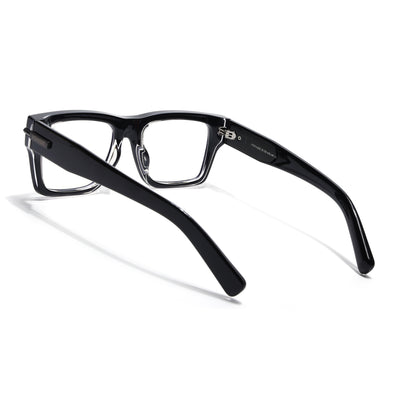 Obsidian | Voyage Transparent Black Wayfarer Eyeglasses for Men & Women (K049FMG7997)