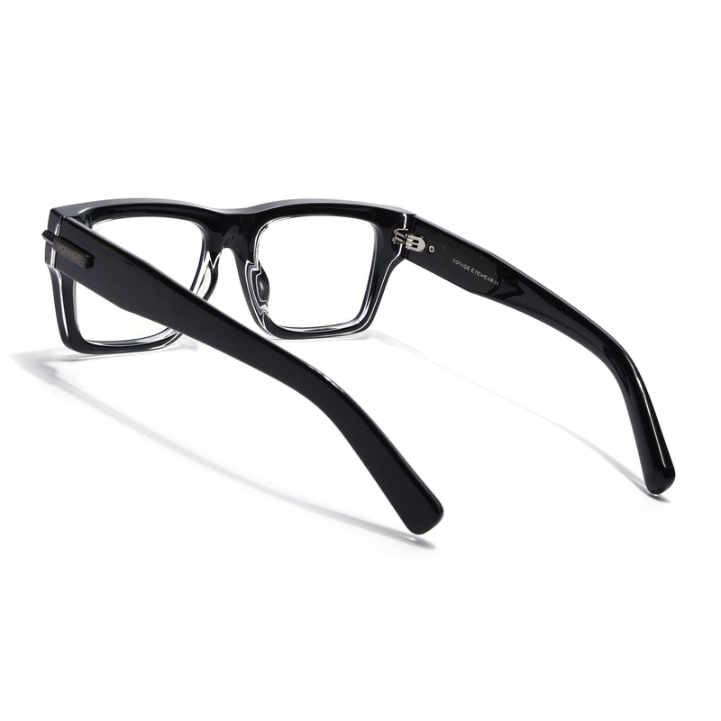 Obsidian | Voyage Transparent Black Wayfarer Eyeglasses for Men & Women (K049FMG7997)