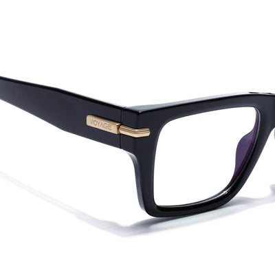 Obsidian | Voyage Black Wayfarer Eyeglasses for Men & Women (K049FMG7998)