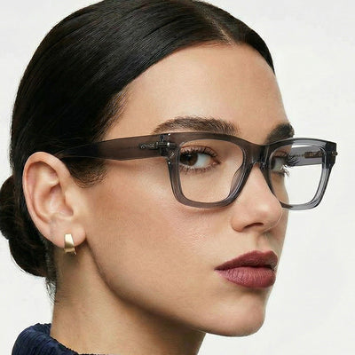 Obsidian | Voyage Grey Wayfarer Eyeglasses for Men & Women (K049FMG7999)