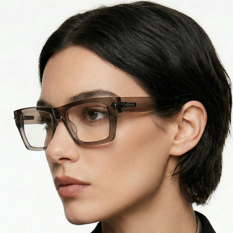 Obsidian | Voyage Brown Wayfarer Eyeglasses for Men & Women (K049FMG8000)