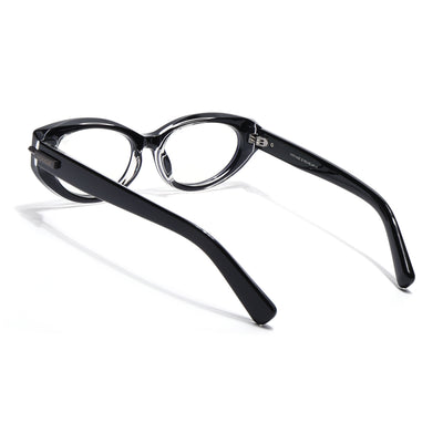 Obsidian | Voyage Black Cateye Eyeglasses for Women (K050FMG8016)